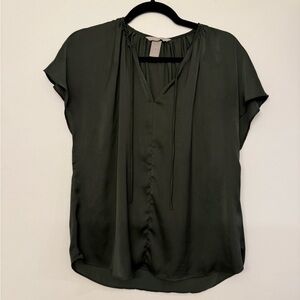 H&M Dark Green Blouse